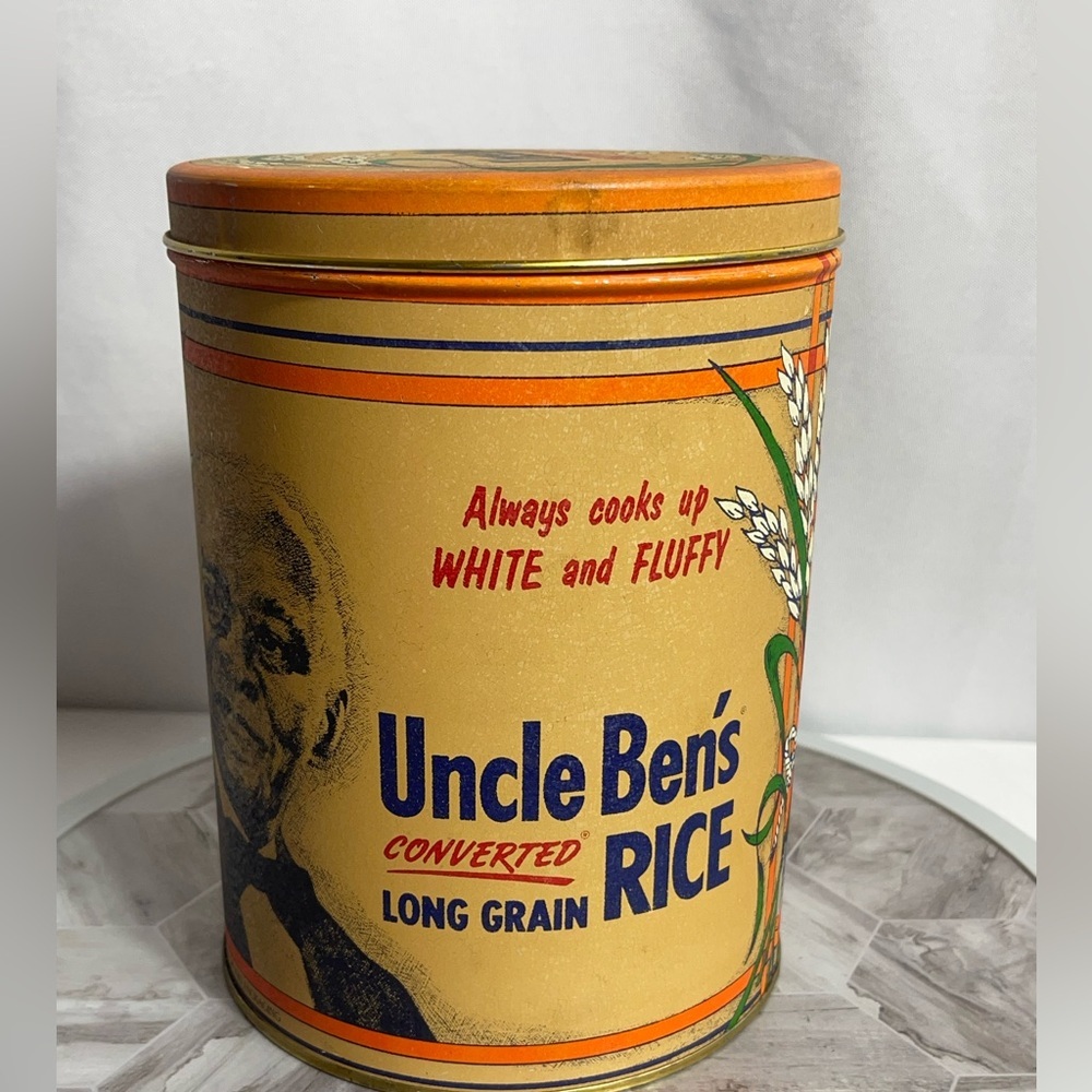Vintage 1985 Uncle Ben’s Converted Rice Tin 64oz – Replica of 1947 Packaging - Picture 3 of 10